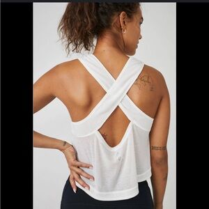 NWT- Free People- Keep Away Tank- White- Sz XL
